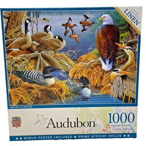 Audubon Lake Life 1000 Piece Jigsaw Puzzle 19.25X26.75 Linen MasterPieces MINT